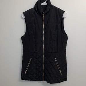 Cozy Elegant Vest - black and gold